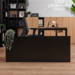 corner work desk with pedestal for textbook accessories