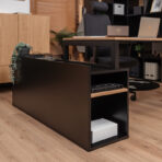 desk with document storage container