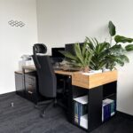 Desk with a pedestal for the law firm KKF Fulder Klocek Kosior Kochański in Warsaw.