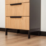 office dresser with drawers on metal legs
