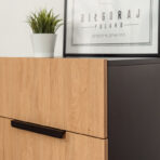 office dresser with drawers in oak colors