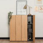 four-door dresser with division into four separate sections