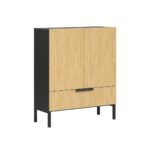 Capacious dresser for corporate offices with lockable doors and drawer
