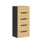 high chest of drawers in oak color