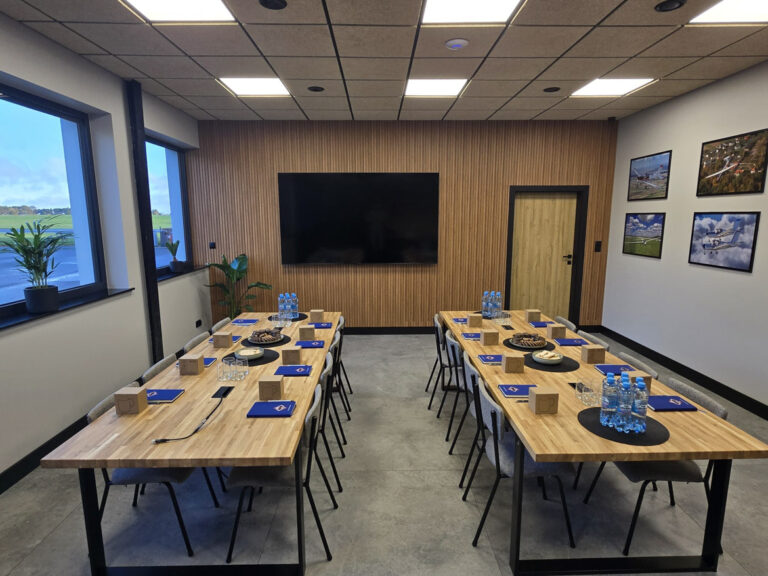 Furniture for the conference room and offices for the Ostrów Wielkopolski Aeroclub in Ostrów Wielkopolski