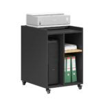 Multifunctional office cabinet on wheels for printer, PC and binders