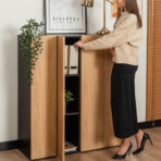 modern office dresser with 4 doors in an elegant finish