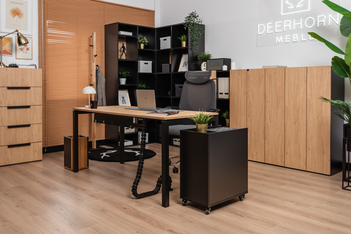 modern-cabinet-furniture-Deerhorn-in-black-wood-styling Deerhorn modern office furniture in black and wood design