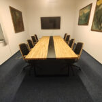 Conference table with oak top for Stavba K.s. of Brno
