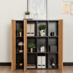 office cabinet with shelves for binders