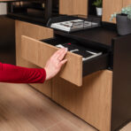 zesat desk with cabinet