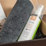 Furniture cleaning kit with liquid and soft cloth