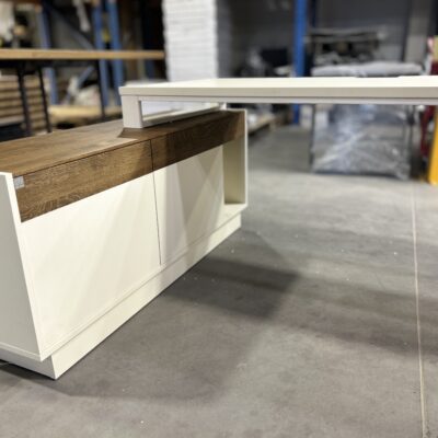 Modern desk with side container for office and study