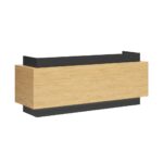 Reception desk for waiting room, office in wood color, Polish manufacturer
