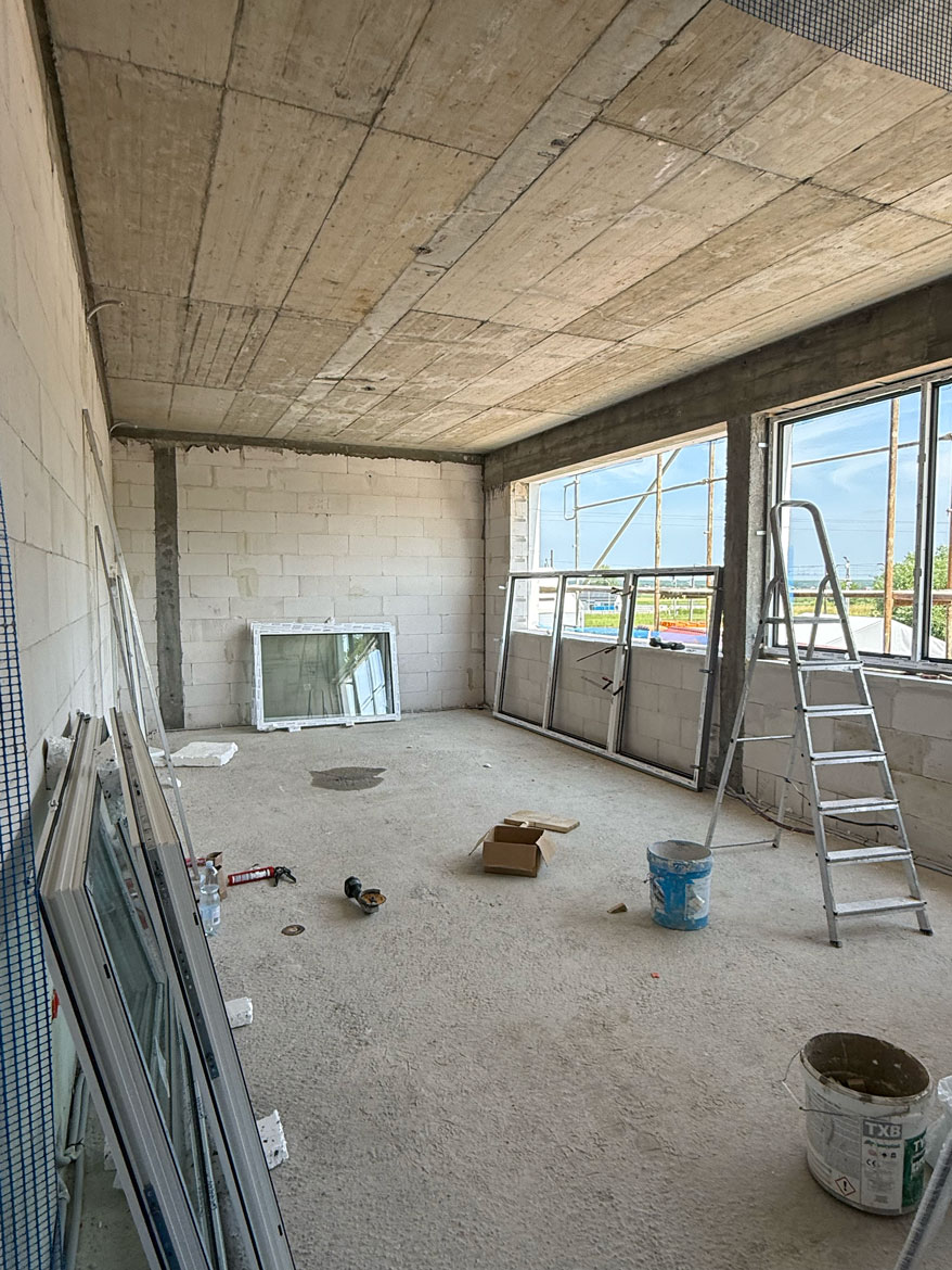 new building shell interior