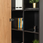 office bookcase lockable wood-like