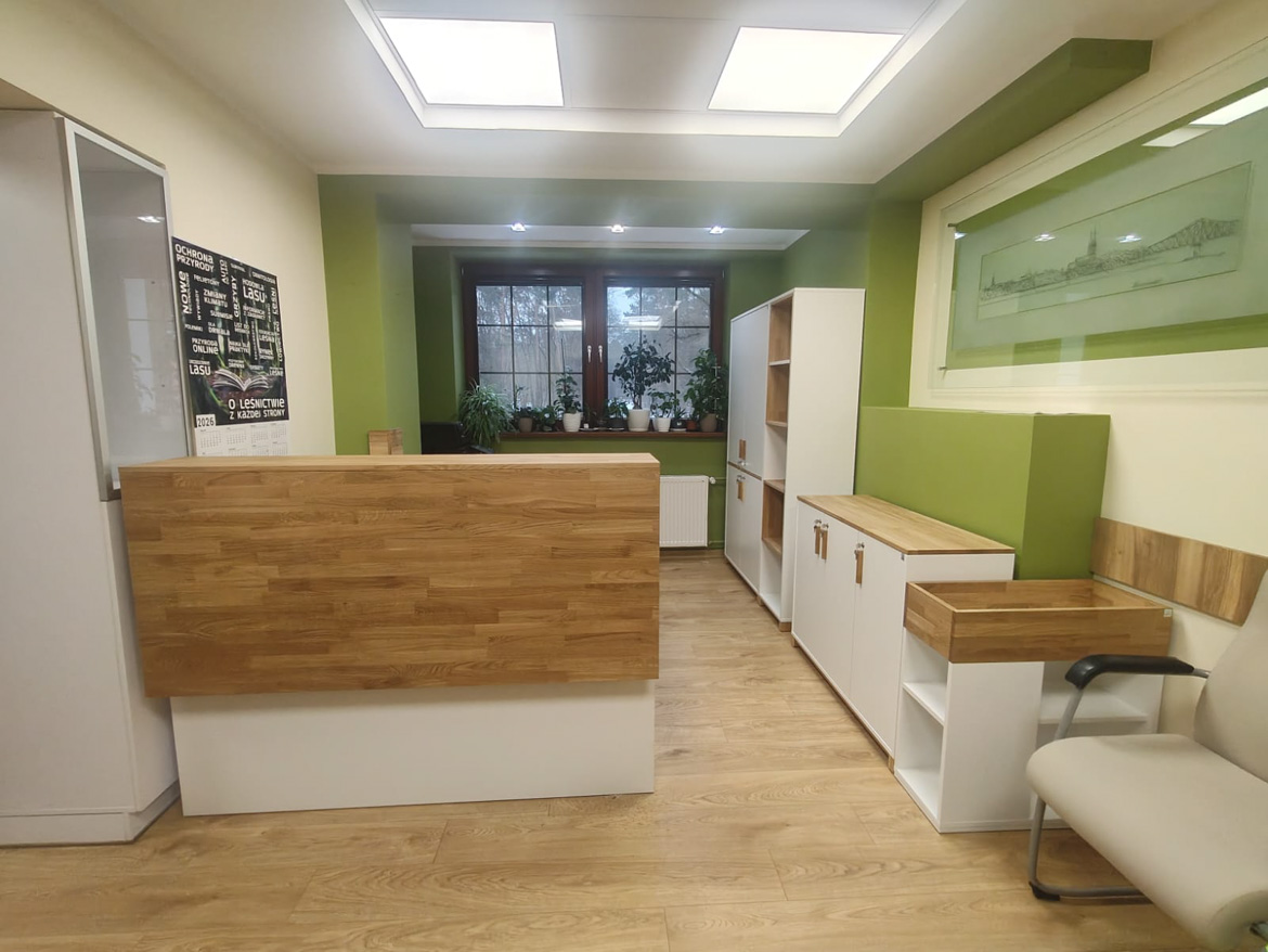 Furnishing the entrance and reception area for the forestry division in Włocławek