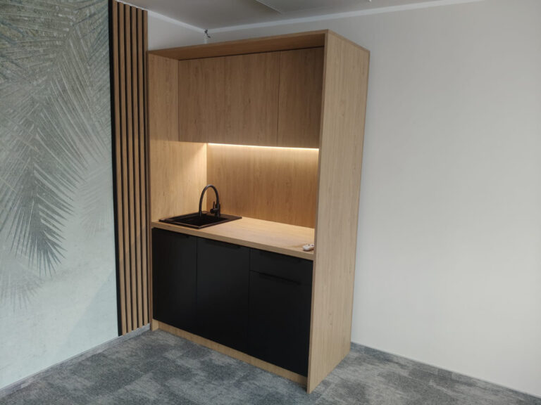 Kitchen annex to the social room for the Community Cultural Center in Ulanow