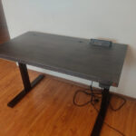 Adjustable desk with ebony top for Mr. Lukasz in Siewierz (Katowice area)