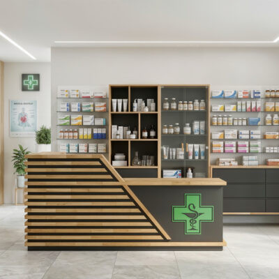 set of furniture for pharmacies