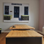 Adjustable desk with pedestal for the law firm Ehlers und Schaefer Steuerberater in Bremen (Germany)