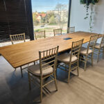 Oak X-line conference table for Solve Medical in Bialystok, Poland