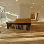 Reception counter for Poppe Bestattungen in Neustadt, Germany.