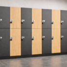 Lockable locker room furniture