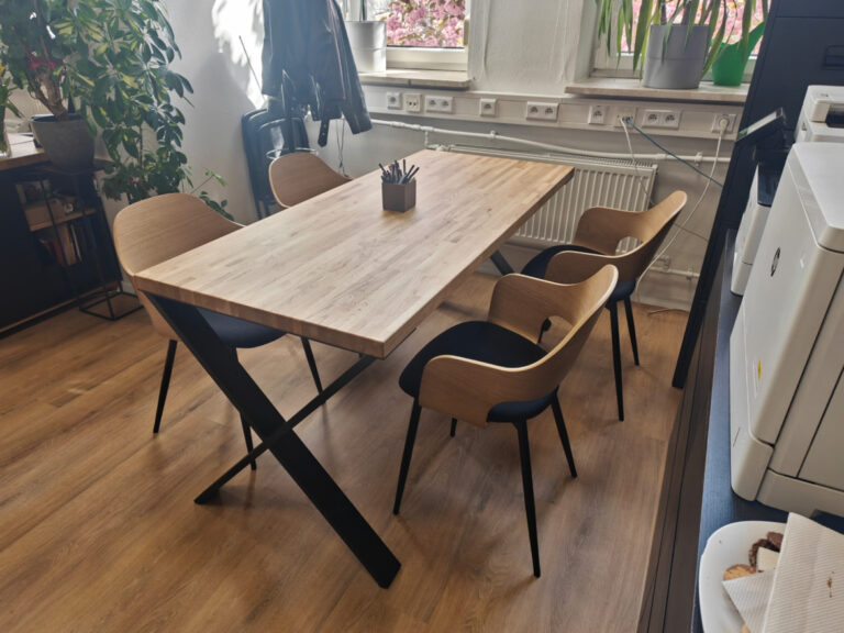 Industrial table X Loft for the Polish-Japanese Academy of Information Technology in Warsaw