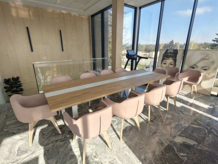 Conference table for the company Fattorie Dei Duca from Nowy Targ near Zakopane