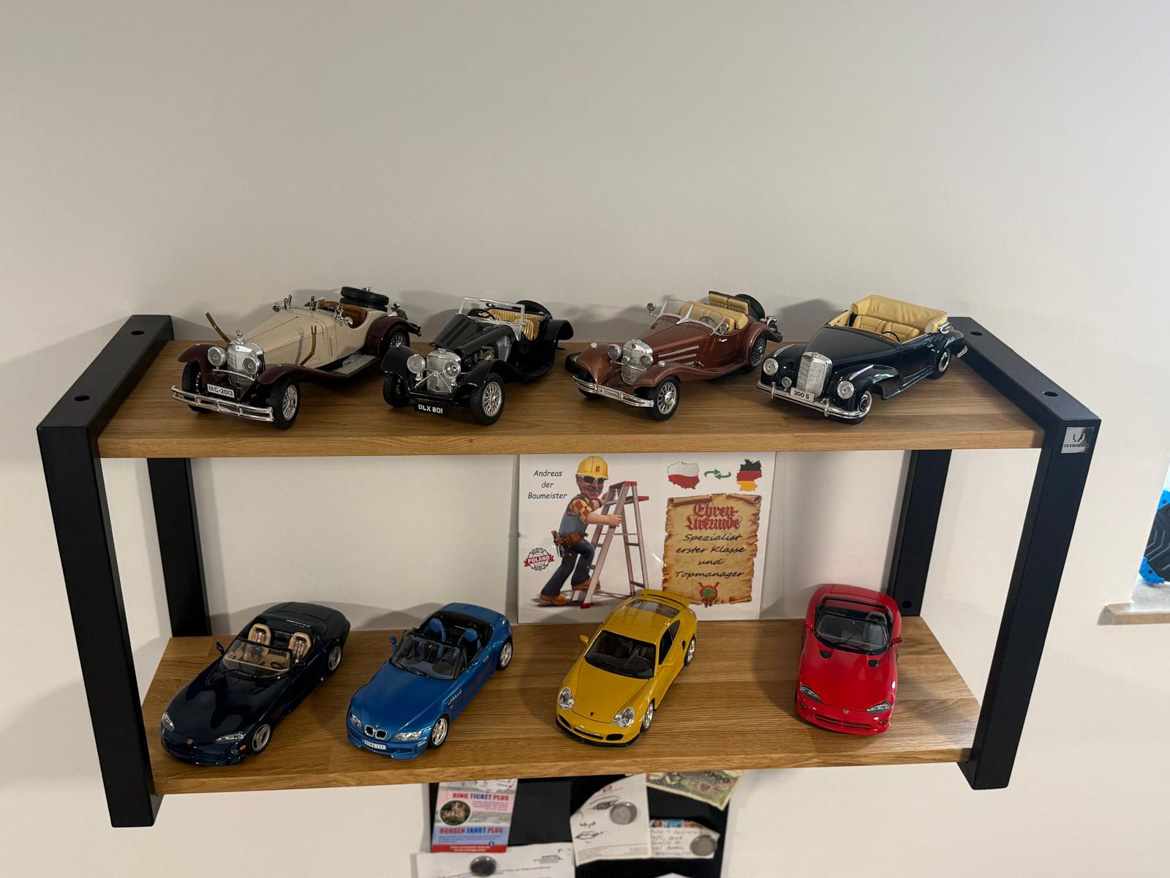 Hanging cabinet for a collection of model cars for Mr. Michał from Poznań