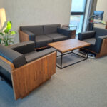 Zestaw wypoczynkowy do biura producenta elektroniki HEKATO w Szewcach (okolice Wrocławia)