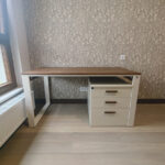Classic desk with dark wooden top for Ms. Agata from Warsaw