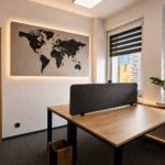 desks with acoustic panels
