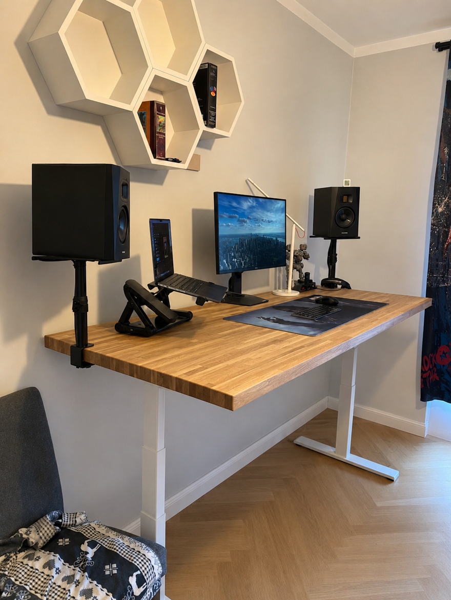 A home workspace for creative and remote work for Ms. Natalia from Gdynia
