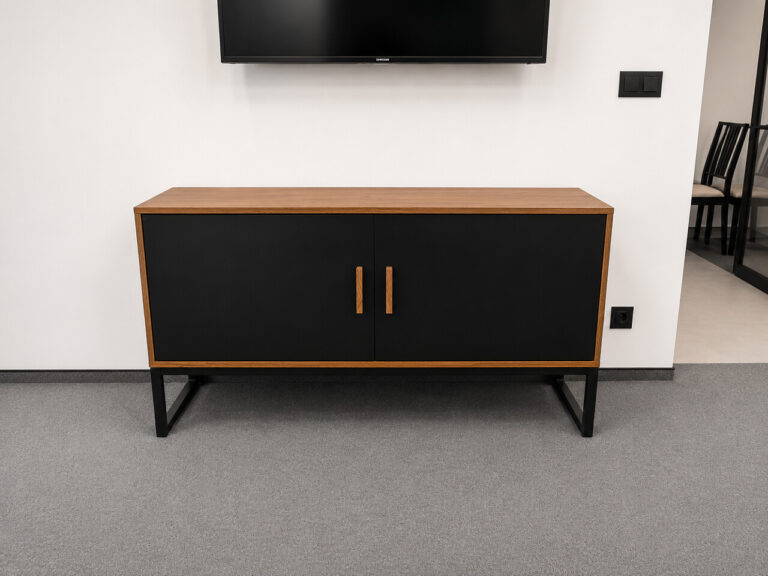 chest of drawers with wooden handles