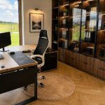corner desk in a home office