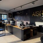 Desks with long side panels for ANDRA