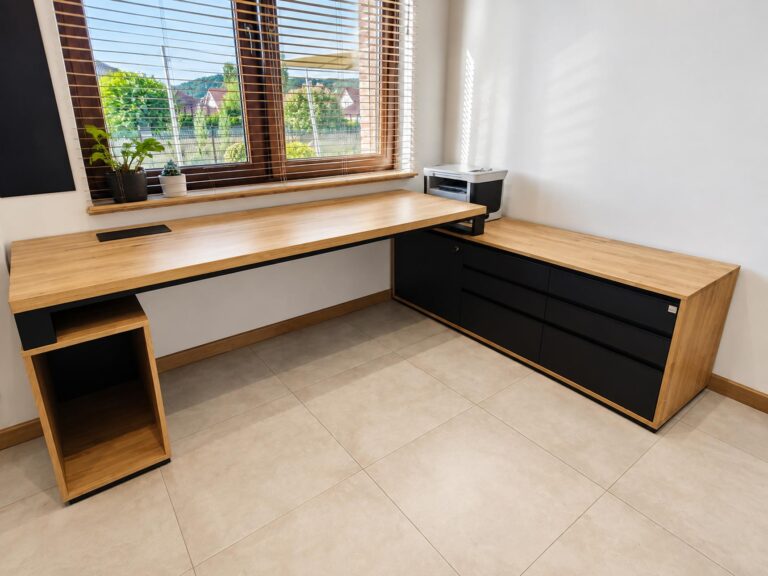 Custom-made corner desk for a law firm