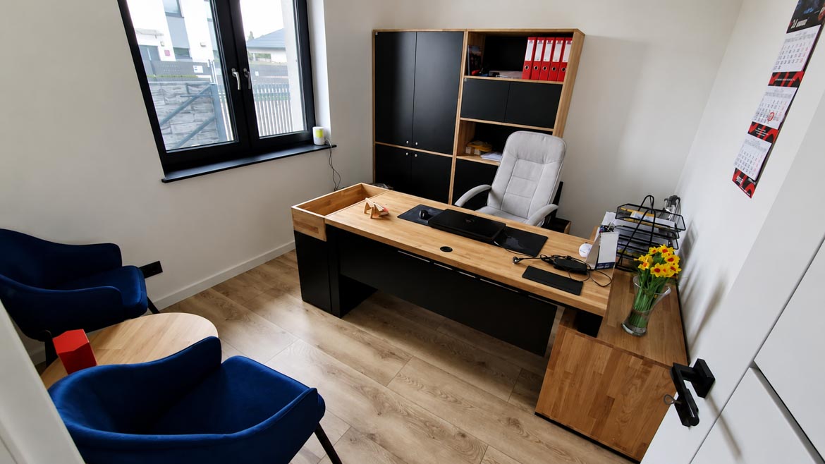 Furnishings for a small office at EKU-PROTECT in Kutno