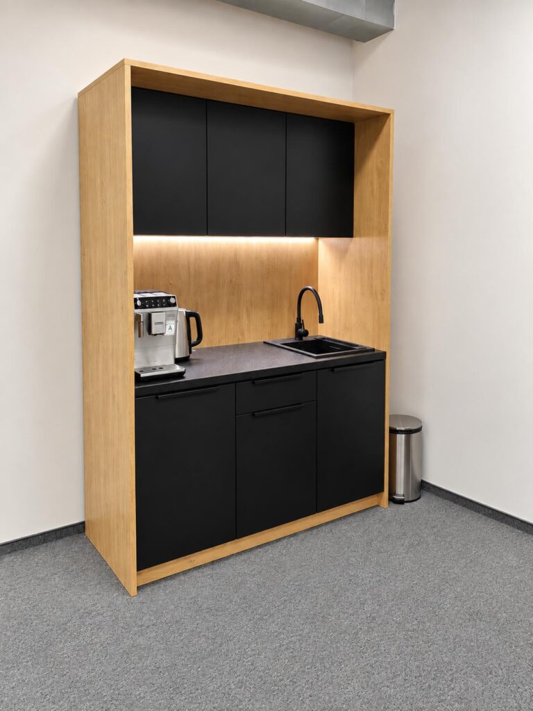 Kitchenette with LED lighting for a school