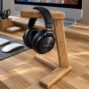 wooden headphone stand