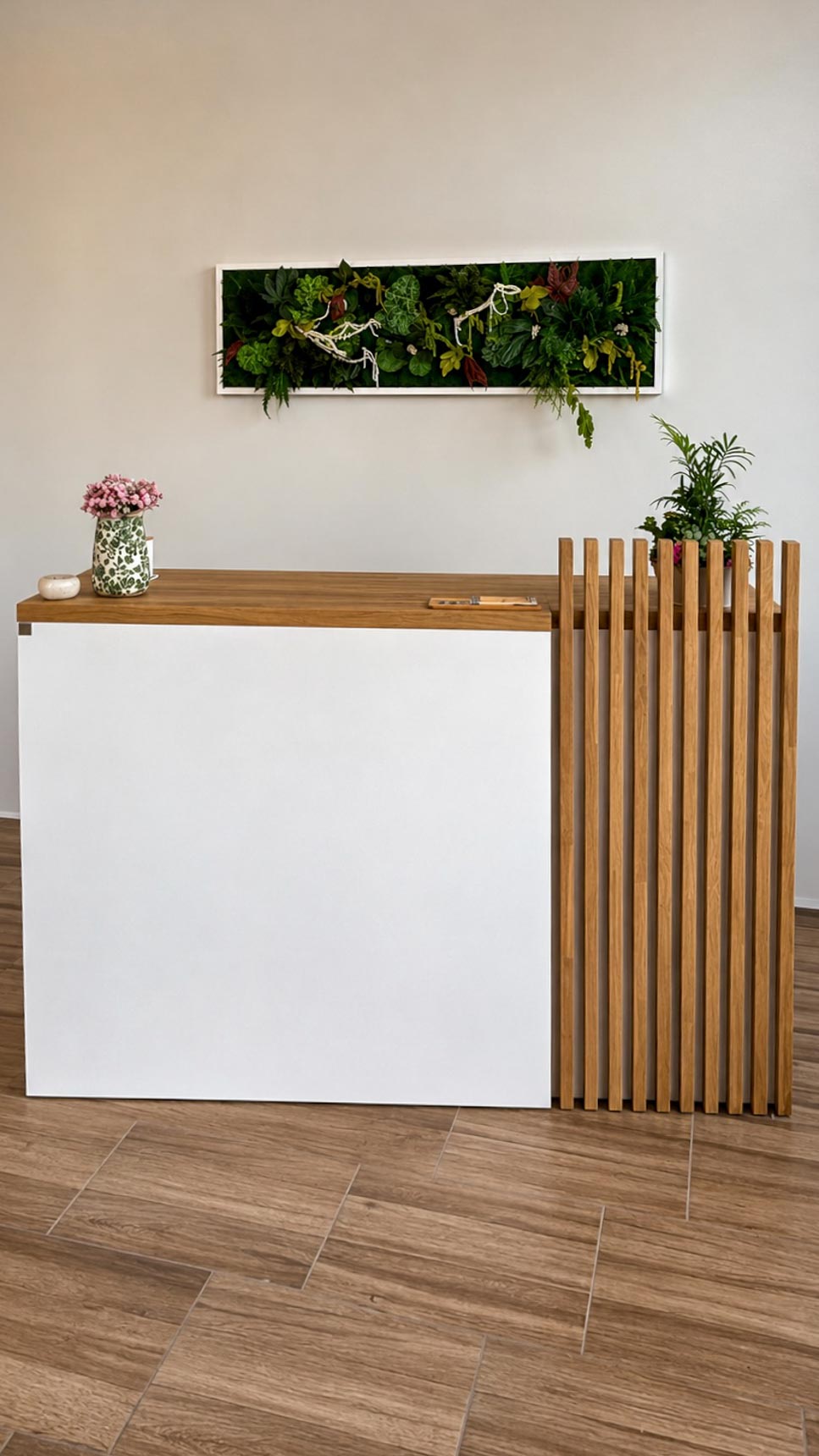 Reception desk for a beauty salon