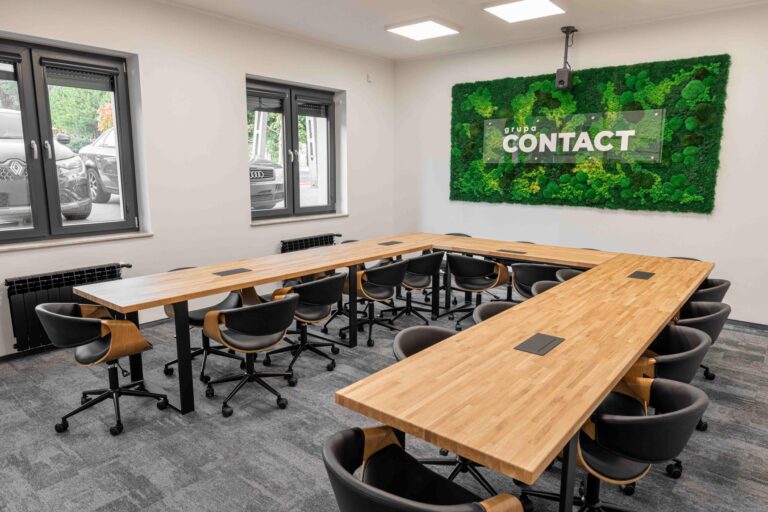 How did we fully furnish the entire two-story Contact headquarters in Zielona Góra?