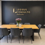 A conference table for eight people at a law firm in Katowice